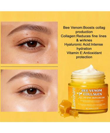 All In One Collagen Bee Venom Cream 2026 Natural Bee Venom Skin Treatment Cream - Infused with Organic Bee Venom Serum Hyaluronic Acid and Peptides | Intense Lifting Hydration & Wrinkle Care 1 - Buy Online on GoSupps.com