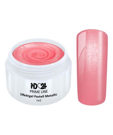 Prime Line - Uv Led Color Gel Pastel Metallic Red Effect Red - Made in Germany - 5ml