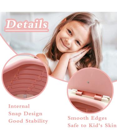 Foldable Toddler Travel Potty Seat - Portable Training Toilet for Kids, Camping & Indoor Use - Pink - Buy Online on GoSupps.com