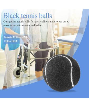 Pasuihcay 2 PCS Precut Walker Tennis Ball for Furniture Legs and Floor Protection Heavy Duty Long Lasting Felt Pad Covering Black - Buy Online on GoSupps.com