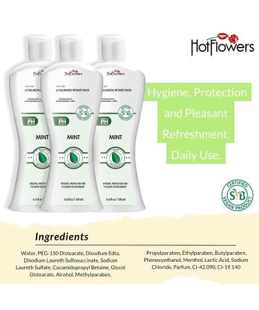 HOT FLOWERS Mint Feminine Wash 4.4 oz - pH Balanced Intimate Care for Women, Gynecologist Tested - Buy Online on GoSupps.com