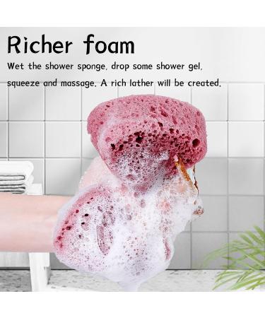 Exfoliating Body Bath Sponge Set (2PC) - Soft Shower Loofah Scrubber for Men & Women - Ideal for Deep Cleansing - Buy Online on GoSupps.com