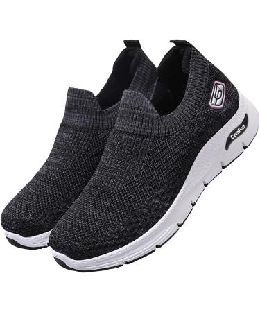 Rytejfes Women's White Waterproof Wedge Heel Sneakers - Stylish Laced Walking Shoes & Slip-On Flats in Blue & Black - Size 40 EU - Buy Online on GoSupps.com