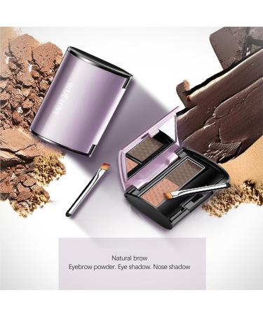 BLUE LOVE 2 Color Eyebrow Powder Palette | Waterproof Natural Eyebrow Dye with Applicator Brush | Easy Removal Light & Dark Brown Makeup Kit - Buy Online on GoSupps.com