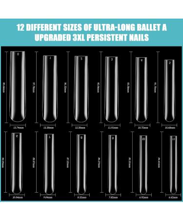 XUYUH 60pcs/Bag Long Lasting and Durable Square Shaped False Nails Full Cover Nails Art Decoration for Women Girls - Buy Online on GoSupps.com