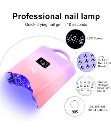Buy M - NEO 78W Cordless Rechargeable Nail Curing Lamp | 4 Timer Settings & Auto Sensor | Perfect for All Nail Sizes - White - Buy Online on GoSupps.com