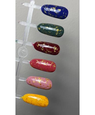 Bluesky Golden Flake No Wipe Top Coat 10ml GLT01 Gold Leaf Gel Nail Polish for 21 Day Manicure Professional Salon& Home Use Requires Curing Under LED UV Nail Lamp - Buy Online on GoSupps.com