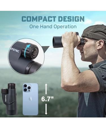 KEESYNC HD Monocular with Smartphone Adapter - 12x50 Sky Captain Telescope for Bird Watching & Outdoor Activities - Buy Online on GoSupps.com