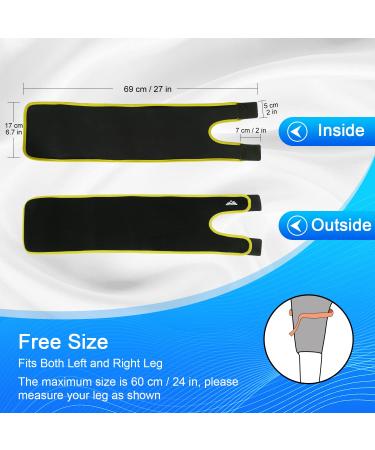 Supregear Adjustable Thigh Compression Sleeve | Neoprene Quad Wrap for Pulled Groin & Hamstring Support - Yellow - Buy Online on GoSupps.com
