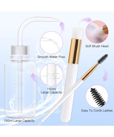 100ML Lash Shampoo Kit for Extensions - Includes Fan Dryer Brushes & Rinse Bottle | Perfect for Salon & Home Use - Buy Online on GoSupps.com