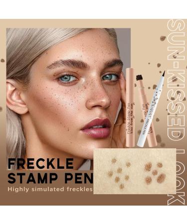 NewBang Freckle Pen 2pcs Freckle Stamp Makeup Natural Lifelike Freckles Original Get the Most Effortless Sun-kissed Fake Freckles Dot Spot in One Press Waterproof Long Lasting Quick Dry Natural coffee - Buy Online on GoSupps.com