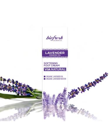 Biofresh cosmetics Via Natural Lavender oil softening foot cream with lavender oil, softening foot cream 75 ml