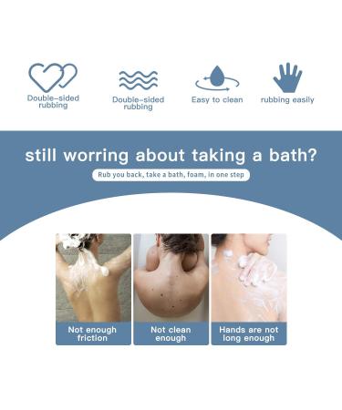 Silicone Bath Body Brush and Back Scrubber for Deep Cleansing - Extra Long, Super Soft, Exfoliating - Suitable for Women and Men - Buy Online on GoSupps.com