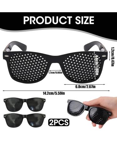 NODCOWS 2 Pack Pinhole Glasses - Perforated Raster Glasses for Eye Training & Relaxation | Foldable Grille Glasses for Clear Vision - Buy Online on GoSupps.com