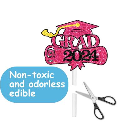 18pcs Pink Glitter Hairstylist Dessert Cupcake Topper Congrats I Survived Cosmetology School Theme Decorations Boys Girls 2024 College Graduation Party Decor Supplies - Buy Online on GoSupps.com