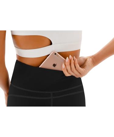 AFITNE High Waisted Capri Leggings for Women | Tummy Control Workout Pants with Pockets | X-Small Black - Buy Online on GoSupps.com