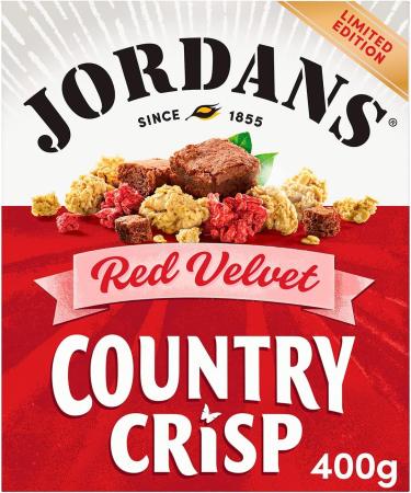 Jordans Country Crisp Red Velvet Ltd Ed | Breakfast Cereal | Vegetarian | 6 PACKS of 400g Red Velvet 400G (Pack of 6) - Buy Online on GoSupps.com