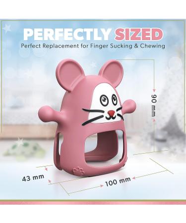 Little Pixy Silicone Baby Teether Toy for 0-6 Months | Hand Pacifier & Chew Toy for Newborns | Sensory & Car Seat Toy in Pink - Buy Online on GoSupps.com
