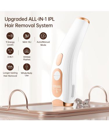 Laser Hair Removal Device - Permanent IPL Hair Removal for Men & Women | Home Use for Legs Armpits Back & Bikini - Buy Online on GoSupps.com