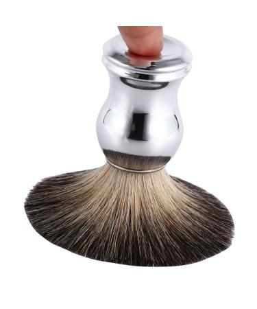 Premium Badger Hair Shaving Brush - Natural Skin-Friendly Brush with Silver Plastic Handle for Perfect Shave | Buy Internationally - Buy Online on GoSupps.com