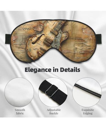 Nice Guitar Print Soft Eye Mask - Comfortable Sleep Mask for Men & Women | Travel Sleep Eye Mask - Buy Online on GoSupps.com