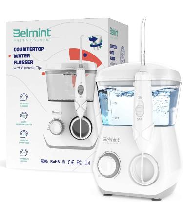 Belmint Water Flosser - Oral Irrigator for Teeth Cleaning with 10 Pressure Settings & 8 Tips - Ideal for Braces & Bridges - 600ml Capacity - Buy Online on GoSupps.com
