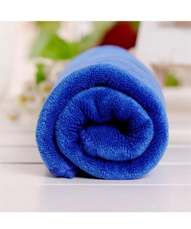 Microfiber Towel Absorbent Thickened Barbershop Beauty Salon Wrapped Headscarf Dry Hair Towel 35x75 (Size : Blue)