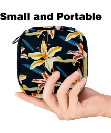 Portable Women's Menstrual Cup Bags | Stylish & Functional Floral Design for Teens - Black & Multi-Colored - Buy Online on GoSupps.com