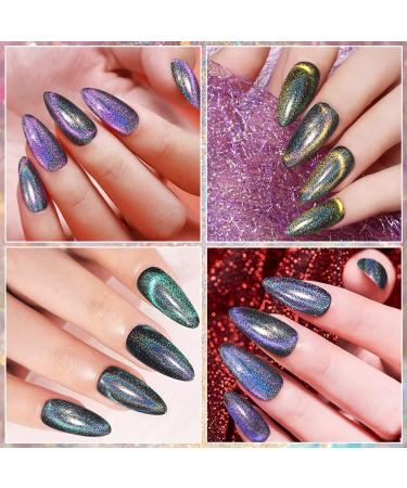 Supwee 2-IN-1 Holographic 9D Cat Eye Gel Nail Polish Kit - Galaxy Chameleon Magnetic Soak Off UV Gel with Magnet Stick and Black Nail Art Design - Laser Holo Cat Eye Polish - Buy Online on GoSupps.com