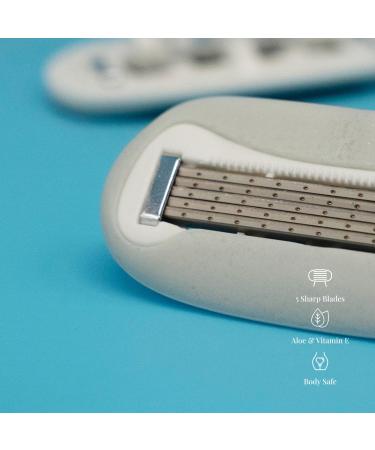 Freya Shaving Starter Kit - Purple Handle 2 Blades & Holder | International Shipping Available - Buy Online on GoSupps.com