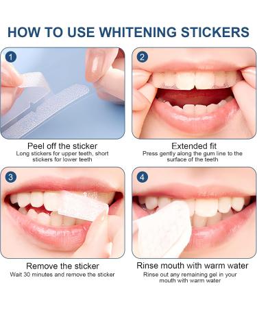 Lunaanda Whitening Teeth Whitening Strips professional teeth whitening strips 21 treatments whitening strips mint flavor quickly remove all stains - Buy Online on GoSupps.com