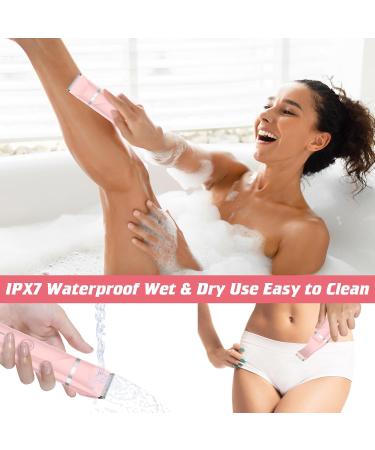 Buy Electric Shaver Razors for Women - 3 in 1 Waterproof Bikini Trimmer & Painless Facial Hair Removal - Smooth Wet & Dry Use - Hot Pink - Buy Online on GoSupps.com