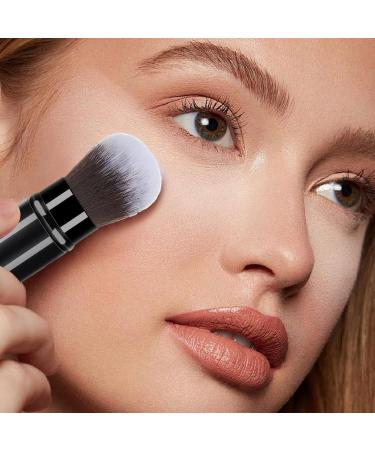 eizliyorum Makeup Brush for Foundation - Telescopic Small Cosmetics Brushes Portable Powder Brushes Soft Face Makeup Brush for Sunscreen Bronzing Powder Black - Buy Online on GoSupps.com