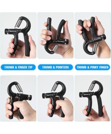Juhumee Hand Trainer - Adjustable Forearm Workout Set (5-60 kg) | Strengthen Hands Fingers & Forearms | Ideal Finger Stretcher & Resistance Tool - Buy Online on GoSupps.com