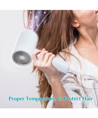 Fast Drying 1600W Foldable Hair Dryer - Compact Travel Blow Dryer in White - Buy Online on GoSupps.com