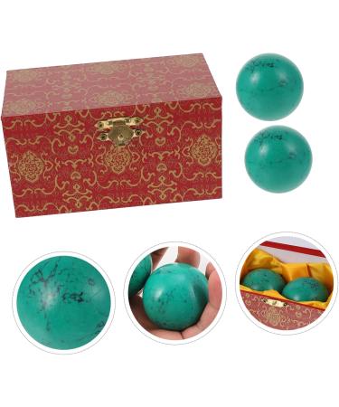 Frcolor 6 Stk Turquoise Handball Baoding Balls - Wooden Spherical Fitness and Relaxation Gifts for Hand Health - Buy Online on GoSupps.com