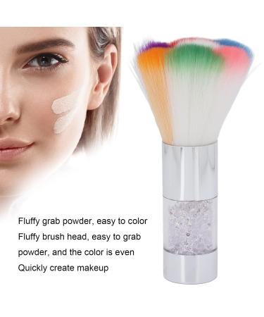 Colorful Travel Kabuki Makeup Brush - Small Silver Cosmetic Tool for Blush & Powder - Perfect for Nail Art Cleaning - Buy Online on GoSupps.com