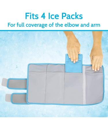 Vive XL Elbow Ice Pack - Adjustable Gel Wrap for Cold/Hot Therapy - Reusable & Refreezable - Compression for Sports Recovery, Arthritis, Tendonitis Pain Relief - Cool Gray - Buy Online on GoSupps.com