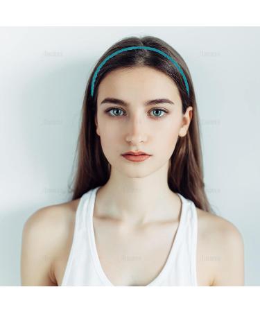 AUEAR 10 Pcs Vintage Metal Headbands for Women Girls - Ribbon Wrapped Hair Hoop Comb Hairbands (Multi Color) - Buy Online on GoSupps.com