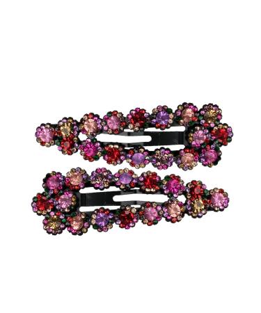 Sparkle Shiny Beautiful Diamante Rhinestone Triangular Shape Snap Hair Clips Wedding Bridal Accessories Multi