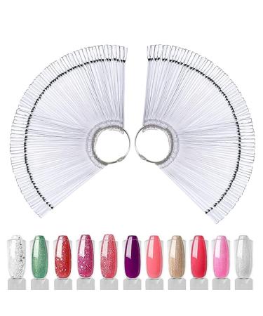 Lattcure nail display nail art tips 100 pieces of wrong nail-art tips sticks nail display nail tip nail art tips nail salon exercises display nail tips for display with practical metal ring