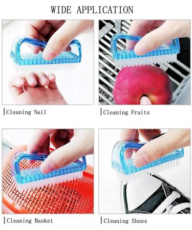 Voarge 4 Pieces Handle Nail Brush Nail Hand Scrubbing Cleaning Brush Fingernail Brushes Plastic Clean Brush for Toes and Nails Random colour - Buy Online on GoSupps.com