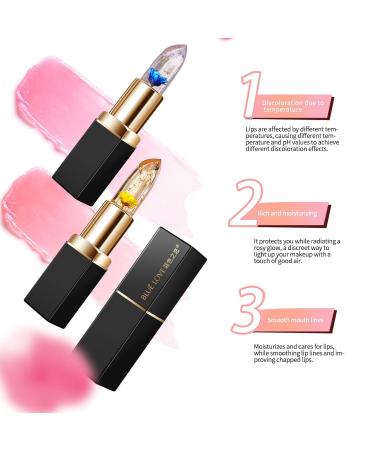 Buy BLUE LOVE Color Changing Flower Lipstick - Hydrating Jelly Lip Balm with Flower | Long Lasting Moisturizer for Dry Lips | International Shipping Available - Buy Online on GoSupps.com