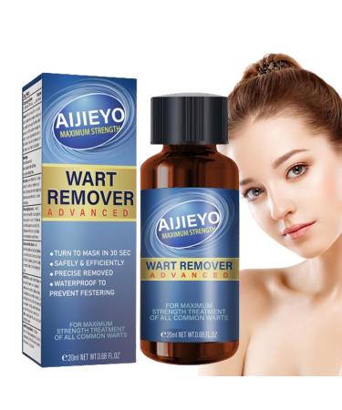 Wart Remover Liquid Fast Acting Salicylic Liquid to Remove Common and Plantar Warts Flat Warts 0.68 Fl Oz 1 Count - Safe Natural and Potent for External Use