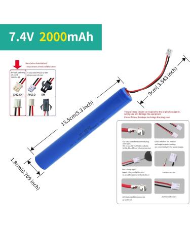 Buy Rechargeable 7.4V 2000mAh Batteries with JST Connector - Fast Shipping Worldwide - Buy Online on GoSupps.com