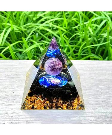 Ycyingcheng Pyramid Orgon Crystal Energy Tower - Reiki Chakra Meditation Home Office Ornament 6cm - Buy Online on GoSupps.com