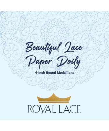 Royal Lace 4-Inch White Medallion Lace Round Paper Doilies - Pack of 40 - Buy Online on GoSupps.com