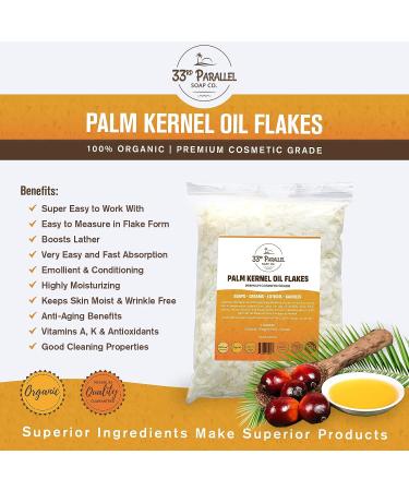 Organic Palm Kernel Oil Flakes - Premium Grade for Soap, Creams, Lotions & Candle Making | 2 Pound Size - Buy Online on GoSupps.com