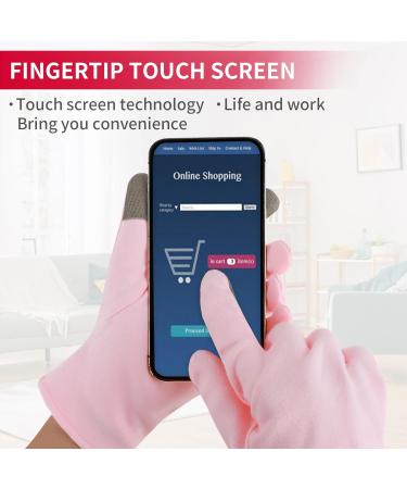Sibba 3 Pairs Moisturizing Gloves Overnight Touch Screen Gloves White Cotton Gloves for Dry Hands Eczema Hand Spa Treatment Gloves for Repair Rough Cracked Dry Chapped Hands Skin Inspection Gloves Pink 3 Pairs - Buy Online on GoSupps.com