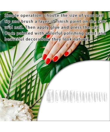 CLSSLVVBN 1 Set False Nail Elegant Full Coverage Shape Manicure Stickers Strong Adhesion Unique Design Half Paste Natural Paster Type 2 - Buy Online on GoSupps.com